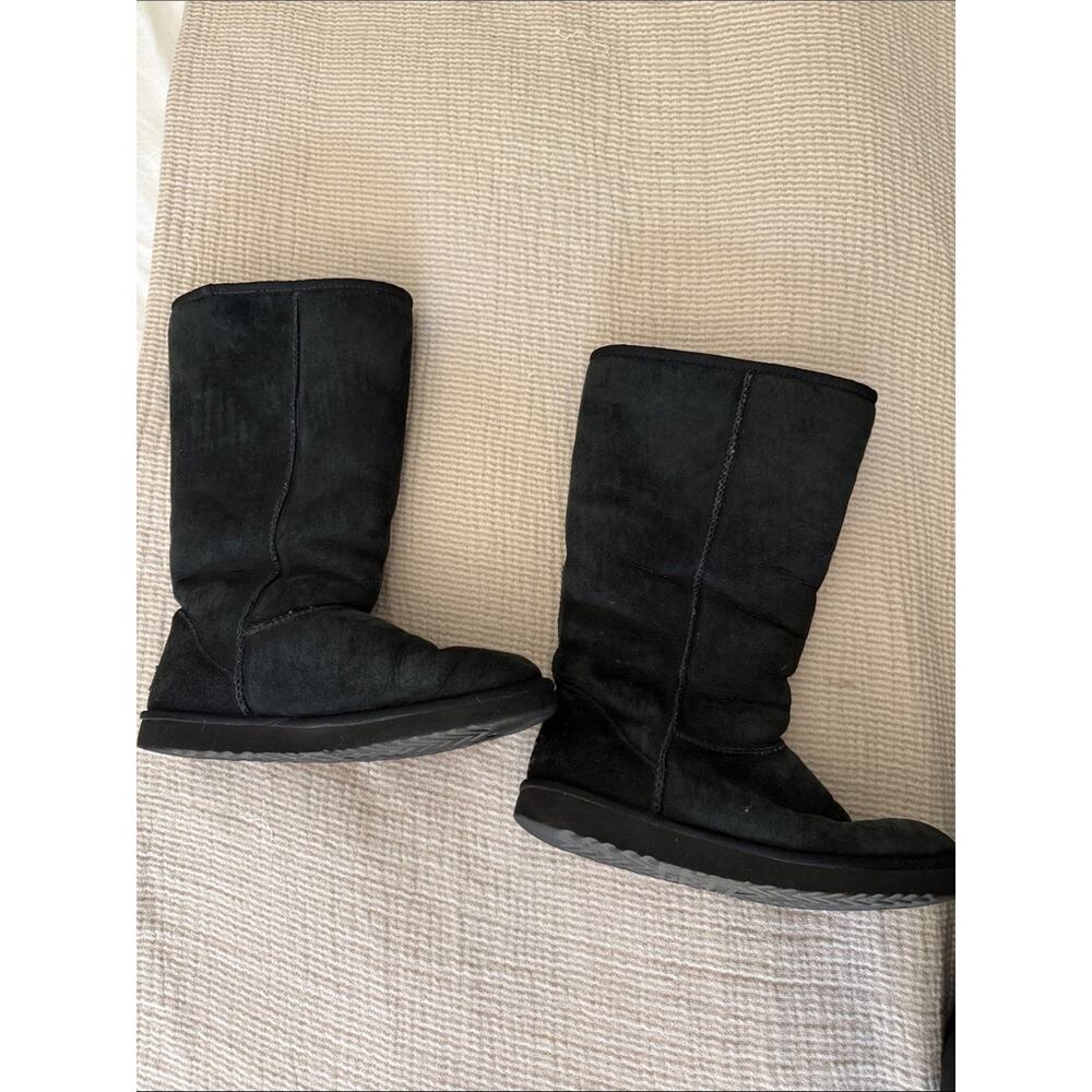 UGG Australia Classic Tall Suede Winter Boots Black - Picture 2 of 5